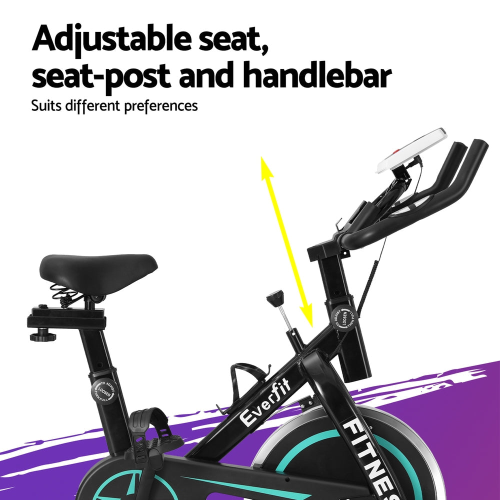 Everfit Spin Bike Exercise Bike 10kg Flywheel Fitness Home Gym 150kg capacity Everfit