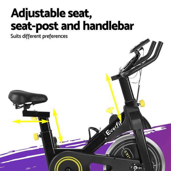 Everfit Magnetic Spin Bike Exercise Bike Cardio Gym Bluetooth APP Connectable Everfit