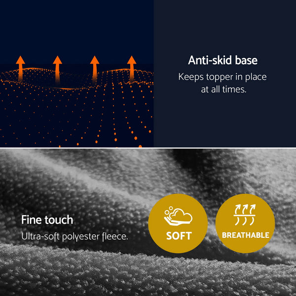 Giselle Electric Heated Blanket Car Throw Rug Grey Giselle Bedding