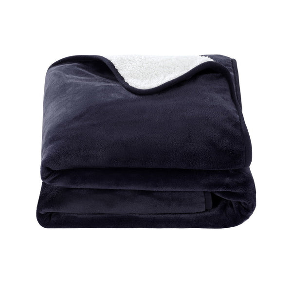 Giselle Electric Throw Rug Heated Blanket Fleece Charcoal Giselle Bedding