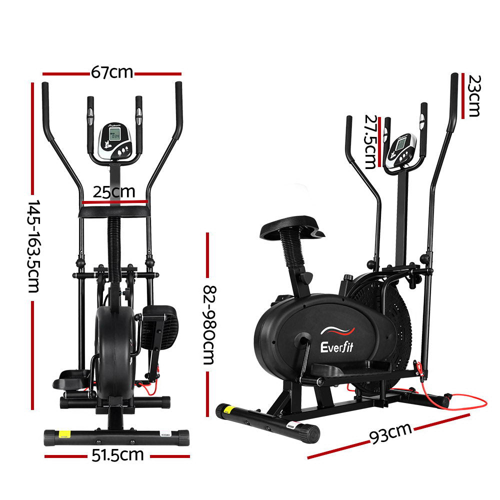 Everfit 5in1 Elliptical Cross Trainer Exercise Bike Bicycle Home Gym Fitness Machine Running Walking Everfit