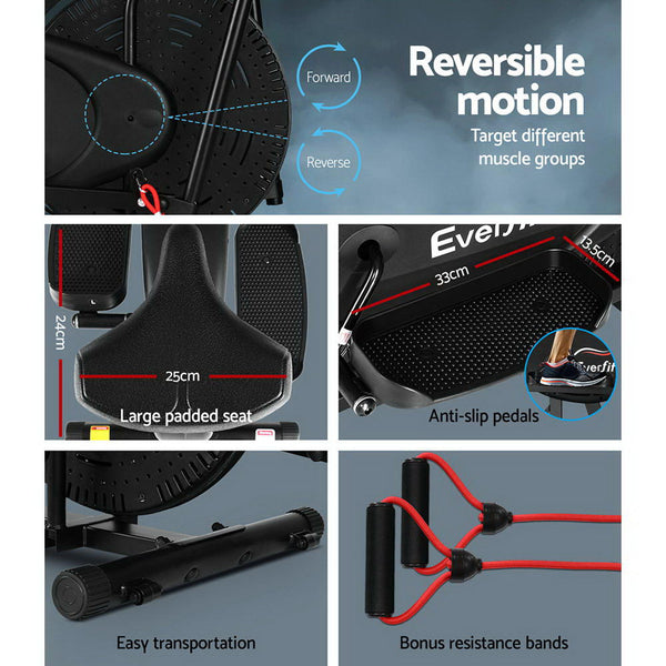 Everfit 5in1 Elliptical Cross Trainer Exercise Bike Bicycle Home Gym Fitness Machine Running Walking Everfit