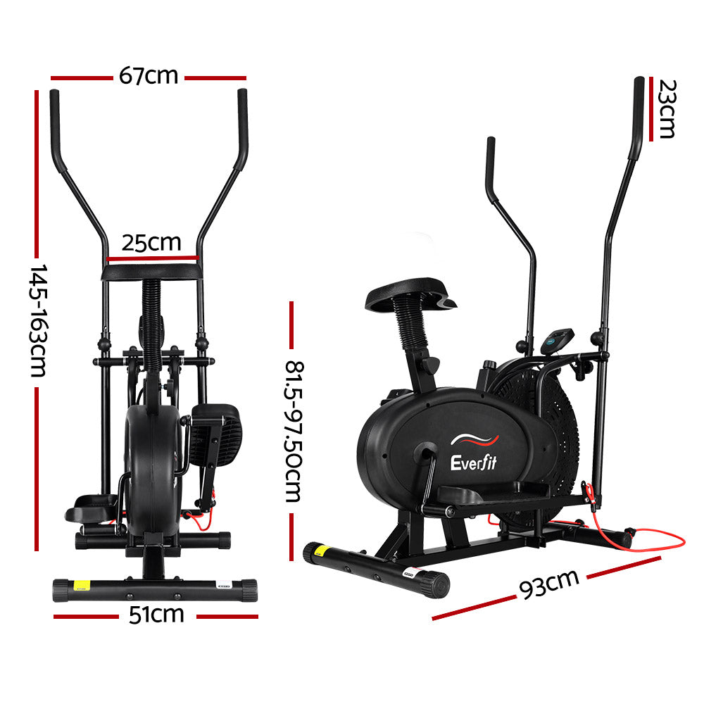 Everfit 4in1 Elliptical Cross Trainer Exercise Bike Bicycle Fitness Machine Everfit