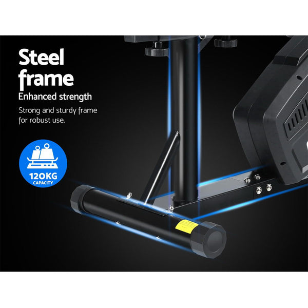 Everfit Magnetic Recumbent Exercise Bike Fitness Gym Equipment Black Everfit