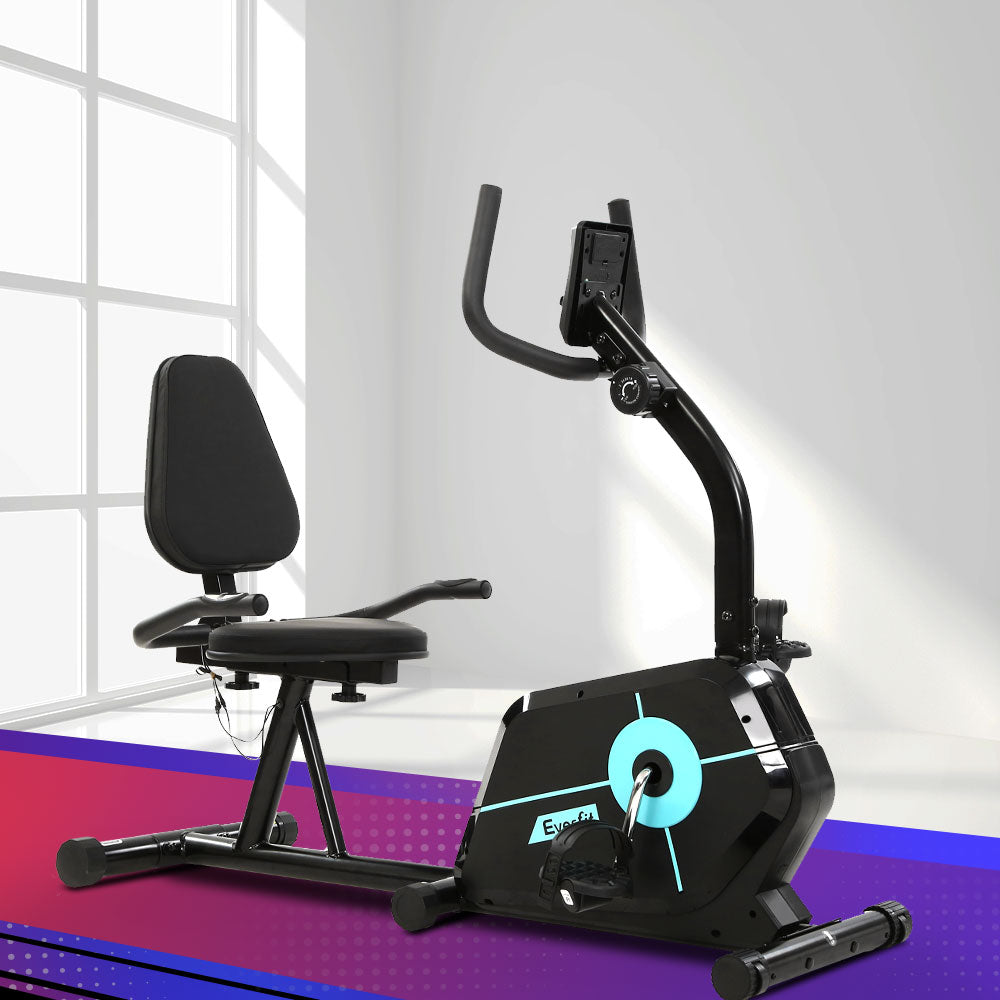 Everfit Magnetic Recumbent Exercise Bike Fitness Cycle Trainer Gym Equipment Everfit