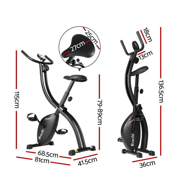 Everfit Exercise Bike X-Bike Folding Magnetic Bicycle Cycling Flywheel Fitness Machine Everfit
