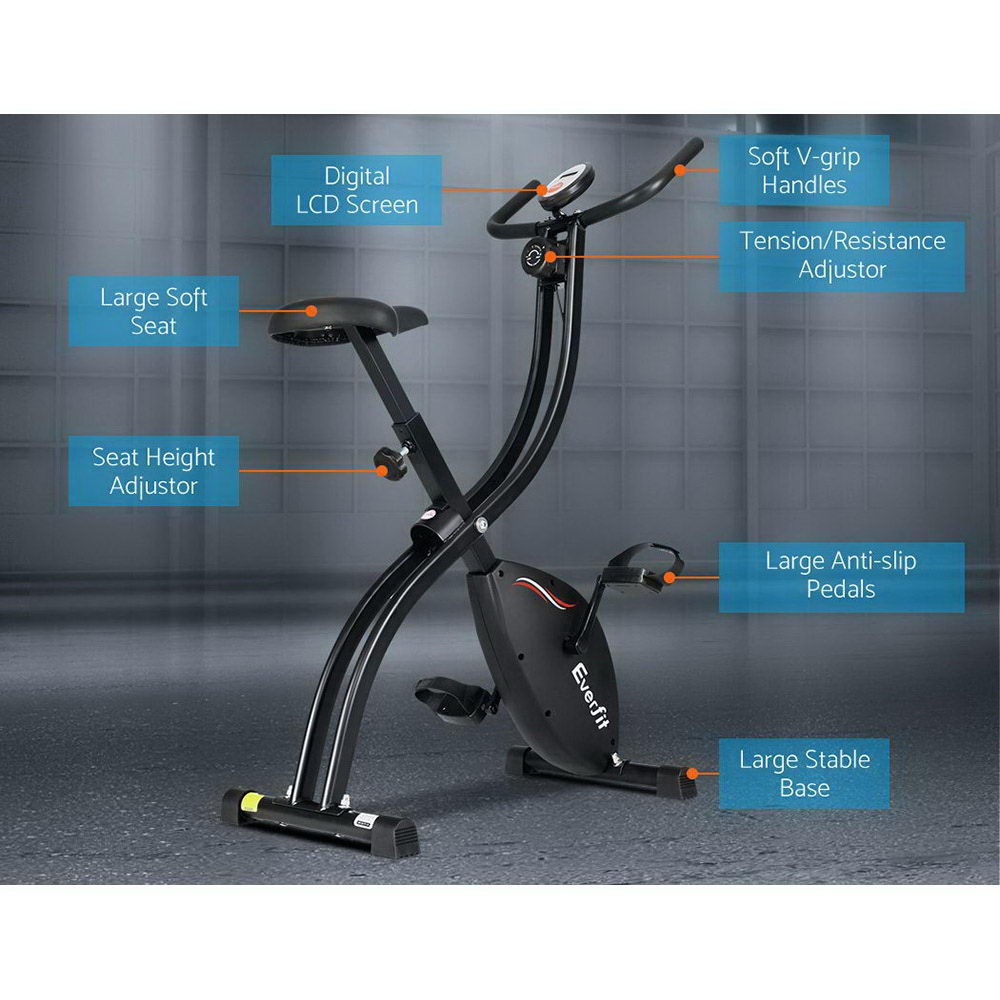 Everfit Exercise Bike X-Bike Folding Magnetic Bicycle Cycling Flywheel Fitness Machine Everfit