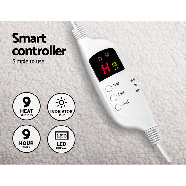 Giselle Bedding Double Size Electric Blanket Fleece Giselle Bedding