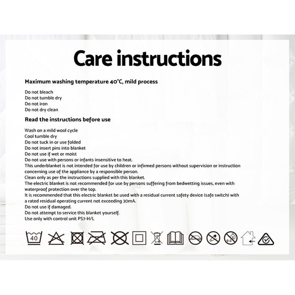 Giselle Bedding Queen Size Electric Blanket Polyester Giselle Bedding