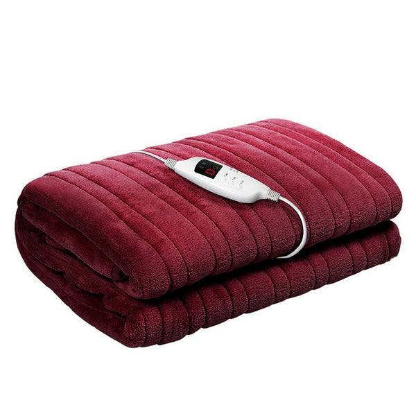 Giselle Bedding Electric Throw Blanket - Burgundy Giselle Bedding