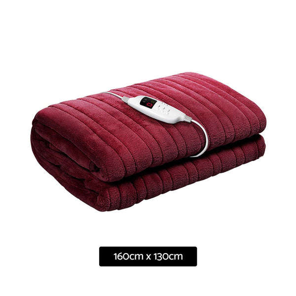 Giselle Bedding Electric Throw Blanket - Burgundy Giselle Bedding