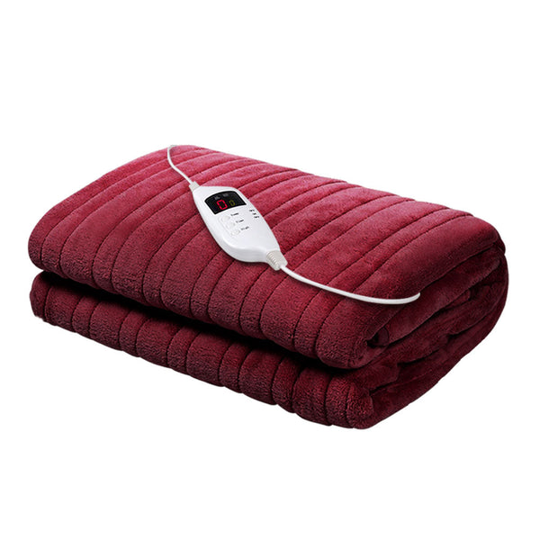 Giselle Bedding Electric Throw Blanket - Burgundy Giselle Bedding