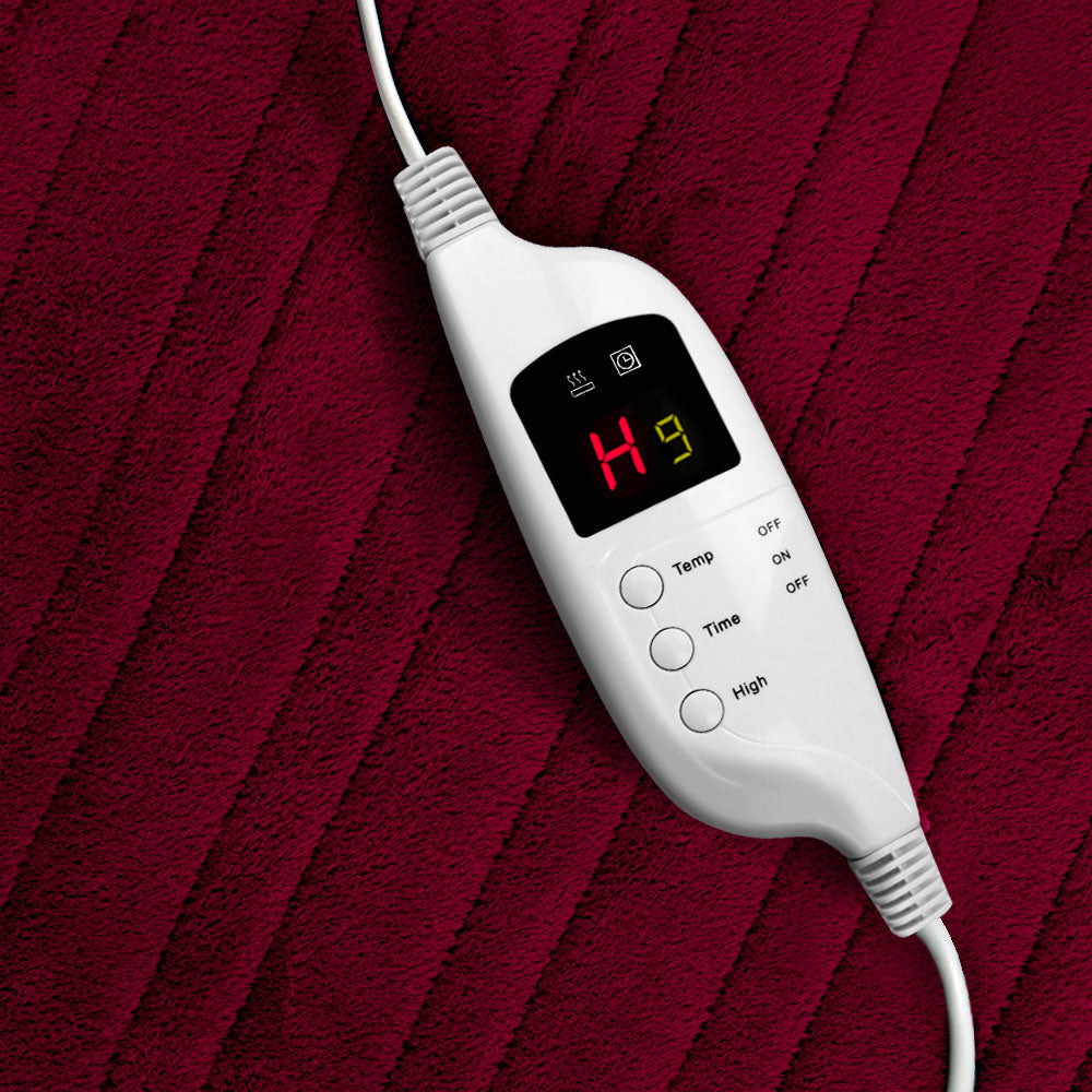 Giselle Bedding Electric Throw Blanket - Burgundy Giselle Bedding