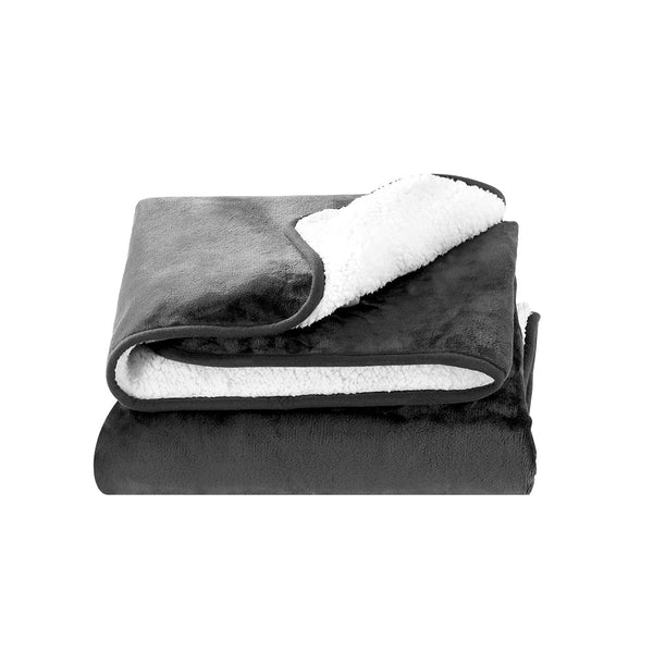 Giselle Electric Throw Rug Heated Blanket Washable Snuggle Flannel Winter Grey Giselle Bedding