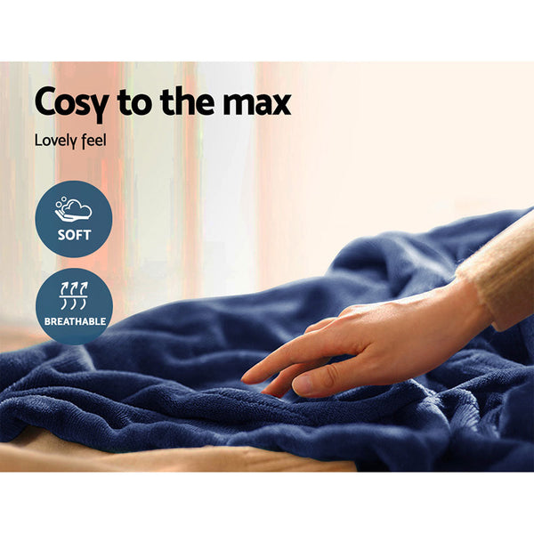 Giselle Bedding Electric Throw Blanket - Navy Giselle Bedding