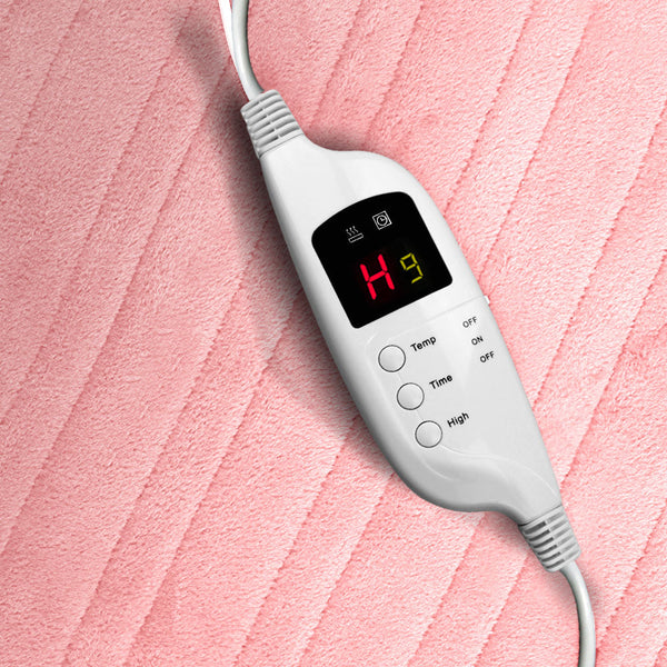 Giselle Bedding Heated Electric Throw Rug Fleece Sunggle Blanket Washable Pink Giselle Bedding