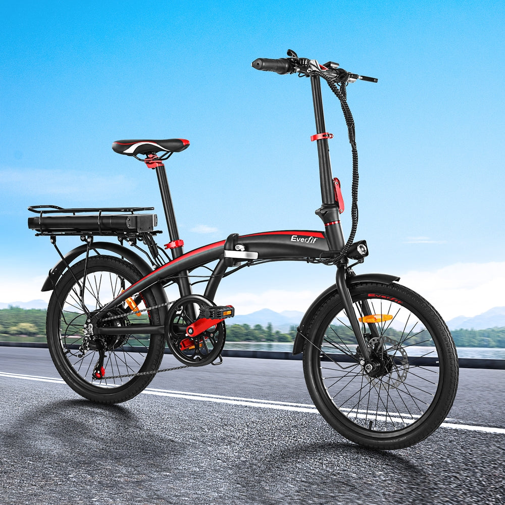 Everfit Folding Electric Bike Urban City Bicycle eBike Rechargeable Battery 250W Everfit