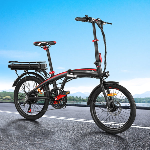 Everfit Folding Electric Bike Urban City Bicycle eBike Rechargeable Battery 250W Everfit