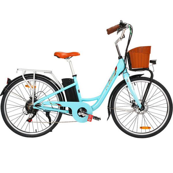 Phoenix 26 inch Electric Bike City Bicycle eBike e-Bike Urban Blue freeshipping - Awezingly