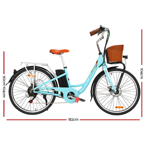 Phoenix 26 inch Electric Bike City Bicycle eBike e-Bike Urban Blue freeshipping - Awezingly