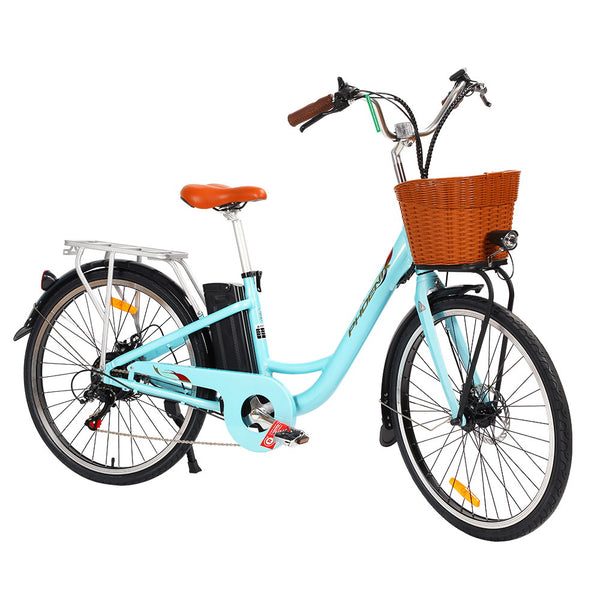 Phoenix 26 inch Electric Bike City Bicycle eBike e-Bike Urban Blue freeshipping - Awezingly