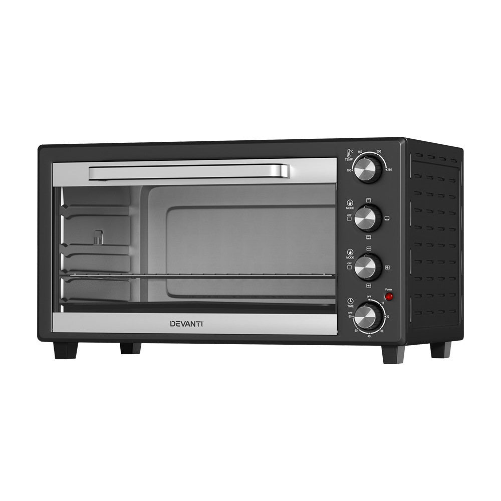 Devanti Electric Convection Oven Bake Benchtop Rotisserie Grill 45L Devanti