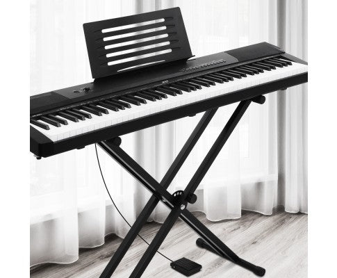 Alpha 88 Keys Electronic Piano Keyboard Electric Holder Music Stand Touch Sensitive with Sustain pedal freeshipping - Awezingly