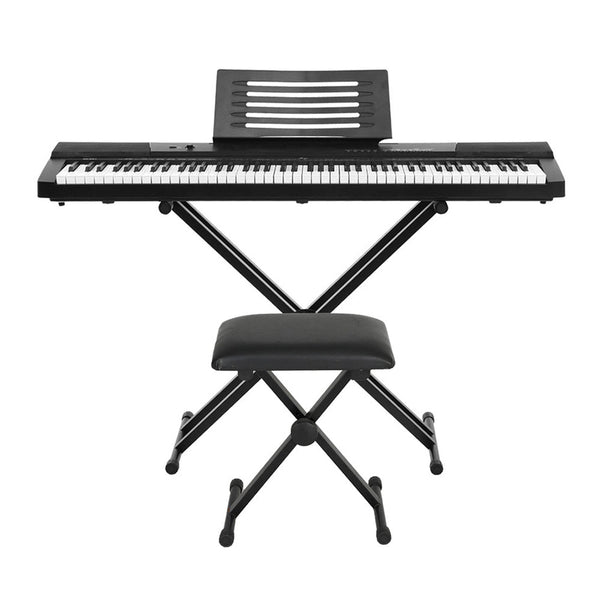 Alpha 88 Keys Electronic Piano Keyboard Digital Electric w/ Stand Stool Pedal Alpha