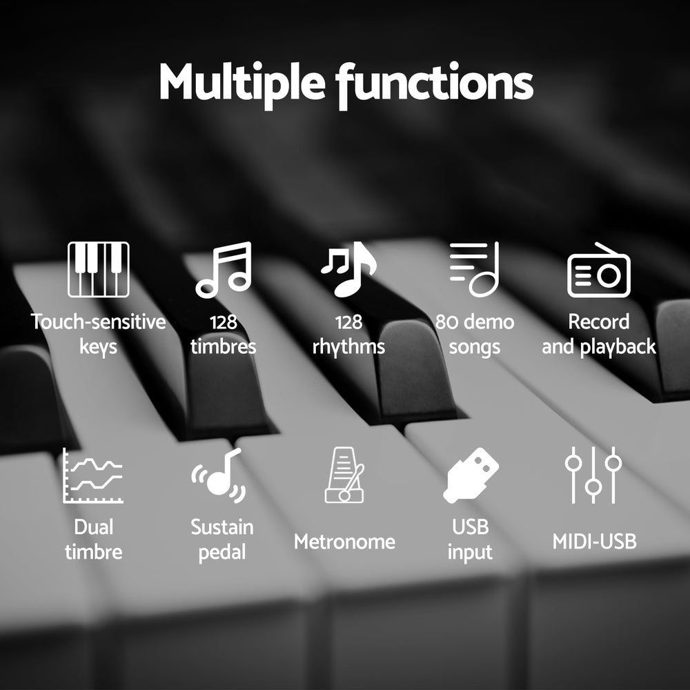 Alpha 88 Keys Foldable Electronic Piano Keyboard Digital Electric w/ Carry Bag Alpha