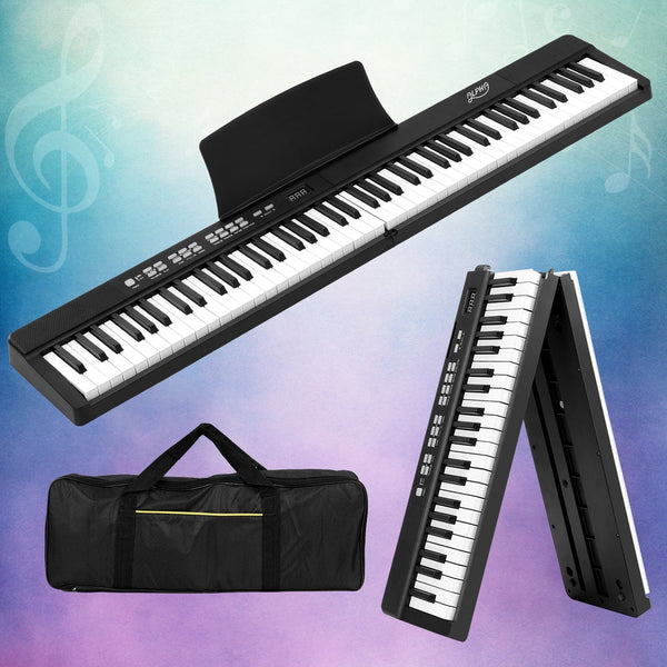Alpha 88 Keys Foldable Electronic Piano Keyboard Digital Electric w/ Carry Bag Alpha