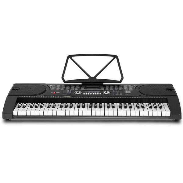 ALPHA 61 Keys LED Electronic Piano Keyboard with Stand - Black freeshipping - Awezingly