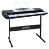Alpha 61 Keys Electronic Keyboard LED Electric with Stand - Silver