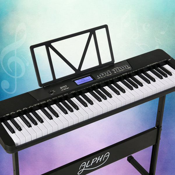 Alpha 61 Keys Electronic Keyboard Digital Piano Touch Sensitive Beginner Gift Alpha