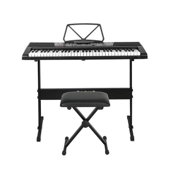 Alpha 61 Keys Electronic Piano Keyboard Digital Electric w/ Stand Stool Speaker Alpha