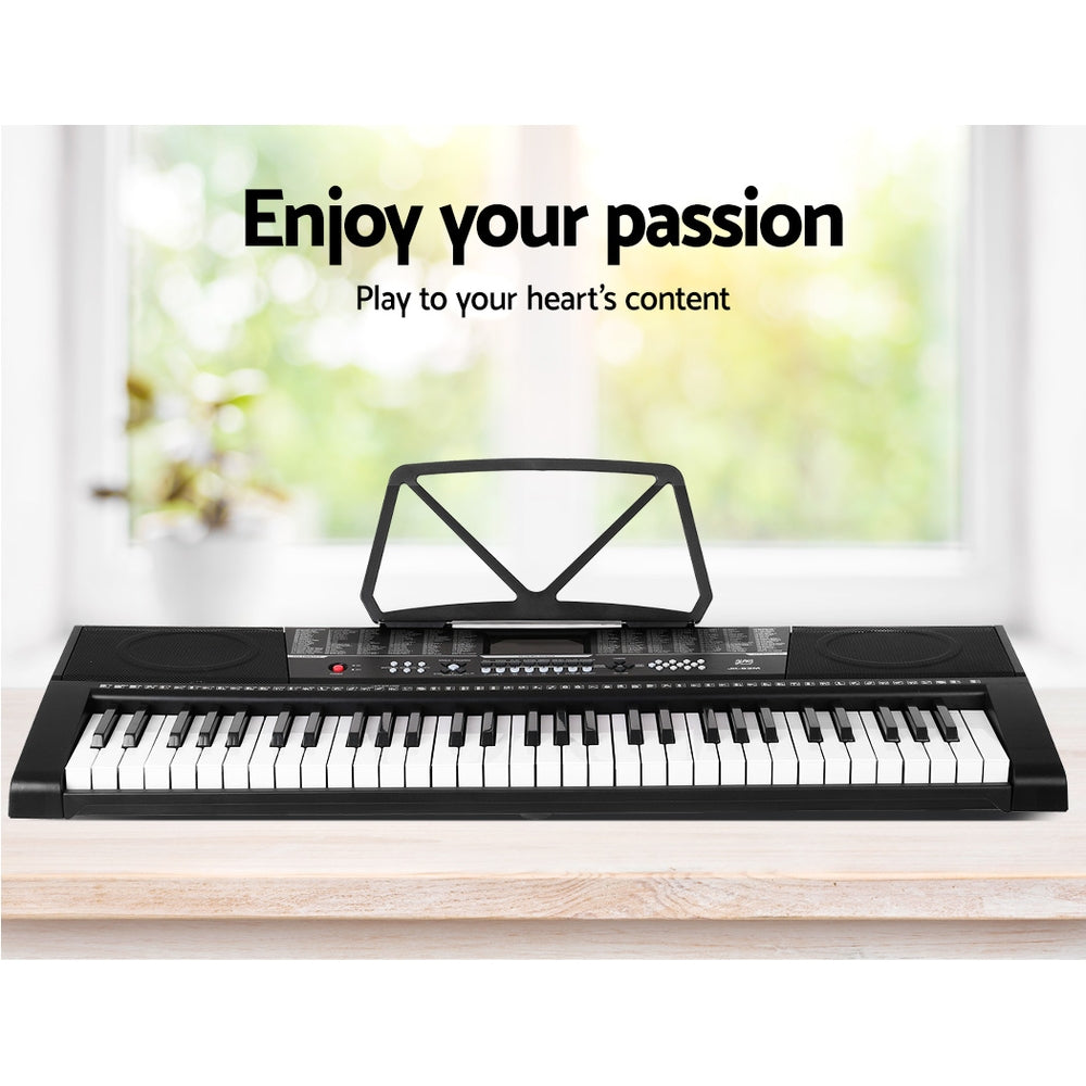 Alpha 61 Keys Electronic Piano Keyboard Digital Electric w/ Stand Stool Speaker Alpha