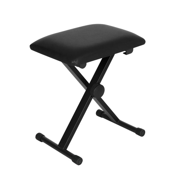 Alpha Piano Stool Adjustable Height Keyboard Seat Portable Bench Chair Black Alpha