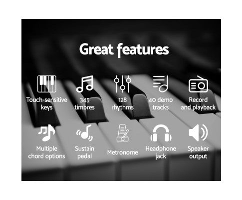 Alpha 61 Key Electronic Piano Keyboard Electric Digital Classical Music Stand freeshipping - Awezingly