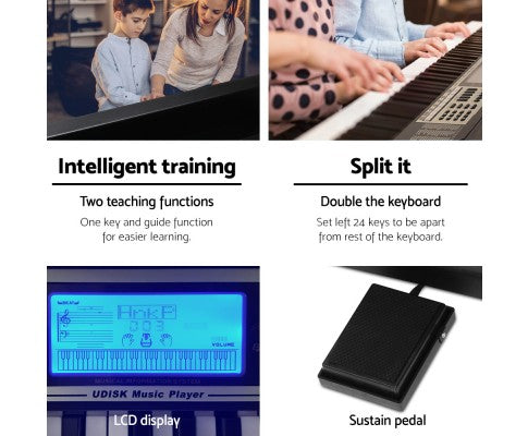 Alpha 61 Key Electronic Piano Keyboard Electric Digital Classical Music Stand freeshipping - Awezingly