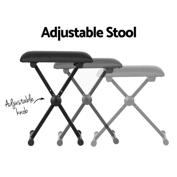 Alpha 61 Keys Electronic Piano Keyboard Digital Electric Classical Stand w/ Stool Alpha