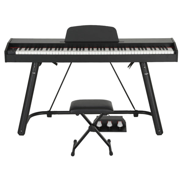 Alpha 88 Keys Electronic Piano Keyboard Digital Electric w/ Stand Stool Weighted Alpha