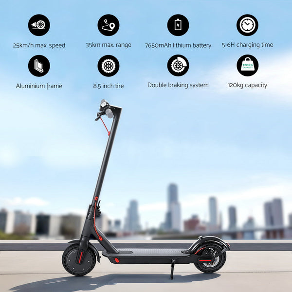 Electric Scooter 800W 25KM/H Folding Portable Riding For Adults Commuter Black Does not apply