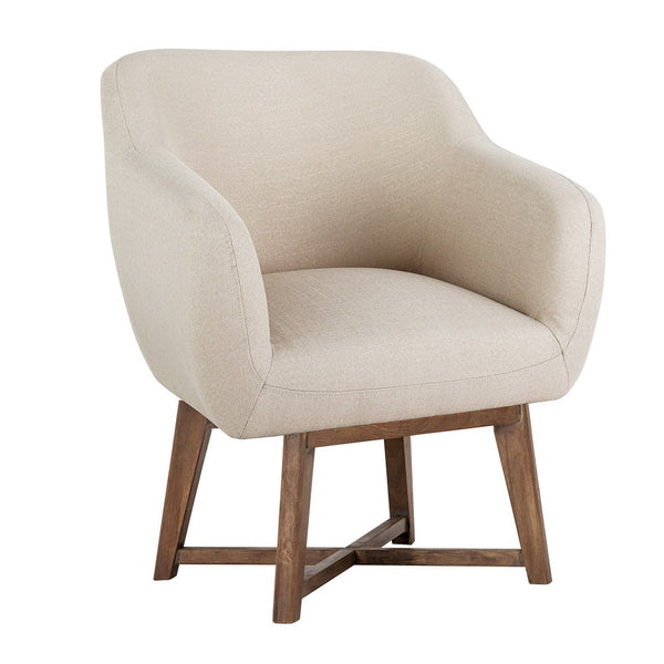 Artiss Fabric Tub Lounge Armchair - Beige Artiss