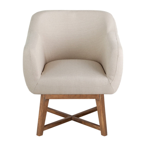Artiss Fabric Tub Lounge Armchair - Beige Artiss