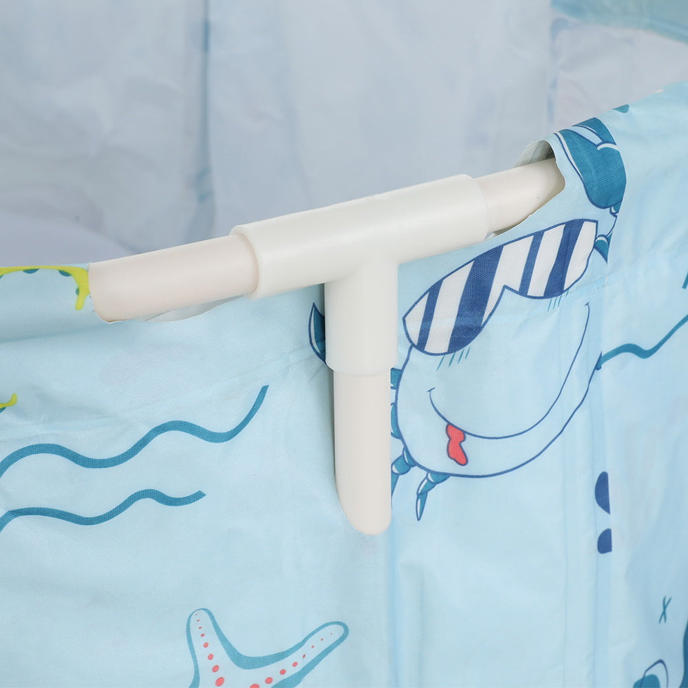 Weisshorn Foldable Bathtub PVC Spa Bucket Inflatable Cushion 114x62cm Blue Weisshorn