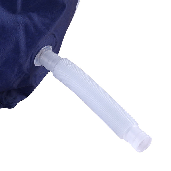 Weisshorn Foldable Bathtub PVC Spa Bucket Inflatable Cushion 134x65cm Navy Blue Weisshorn