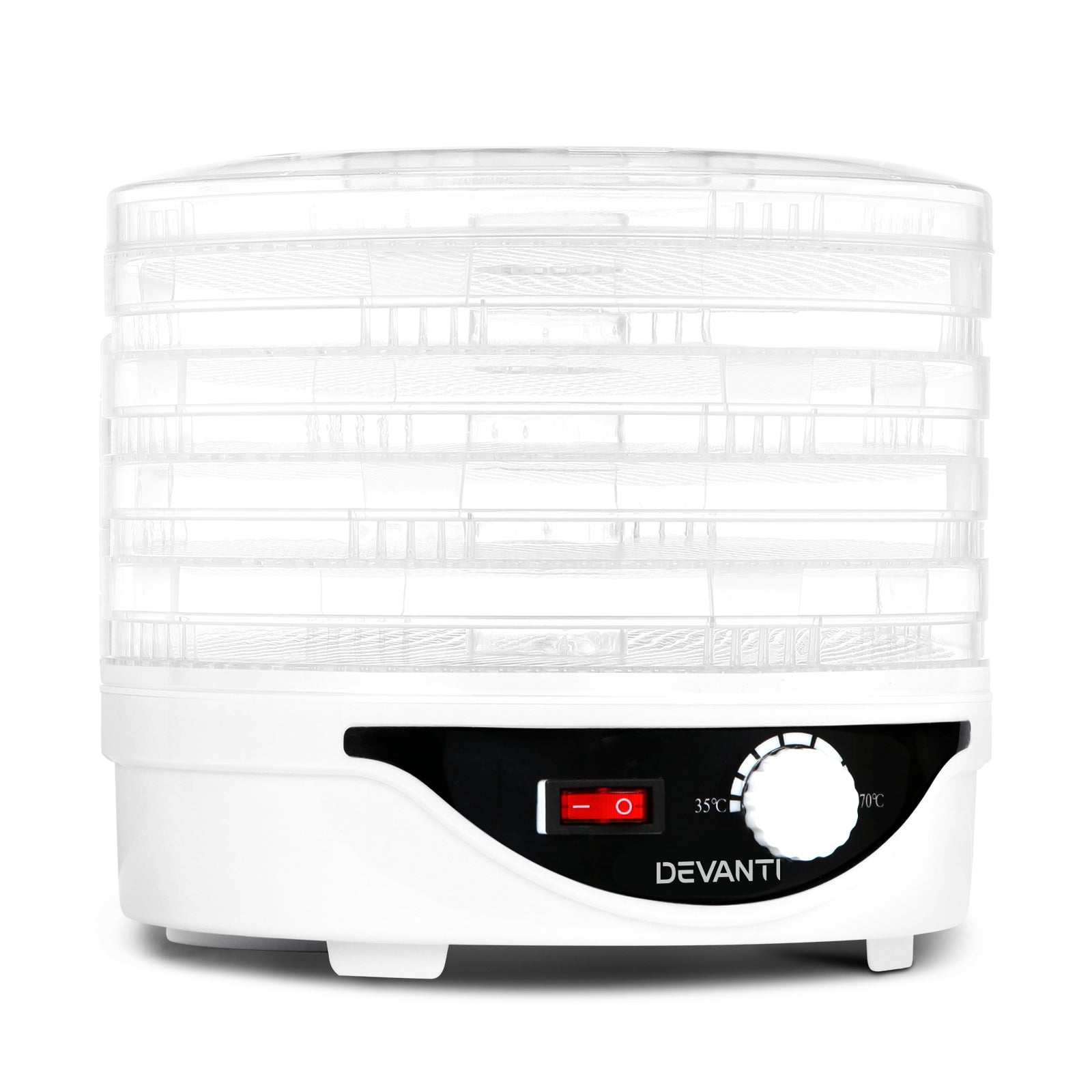 Devanti 5 Trays Food Dehydrator Fruit Dehydrators Pet Beef Jerky Dryer White Devanti