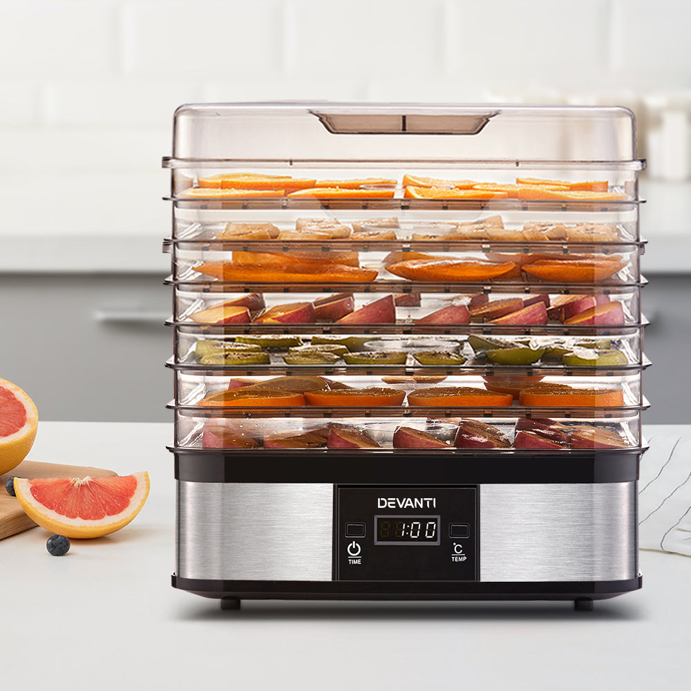 Devanti Food Dehydrator with 7 Trays - Silver freeshipping - Awezingly