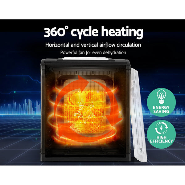 Devanti 9 Tray Food Dehydrators Commercial Beef Jerky Maker Fruit Dryer Black freeshipping - Awezingly