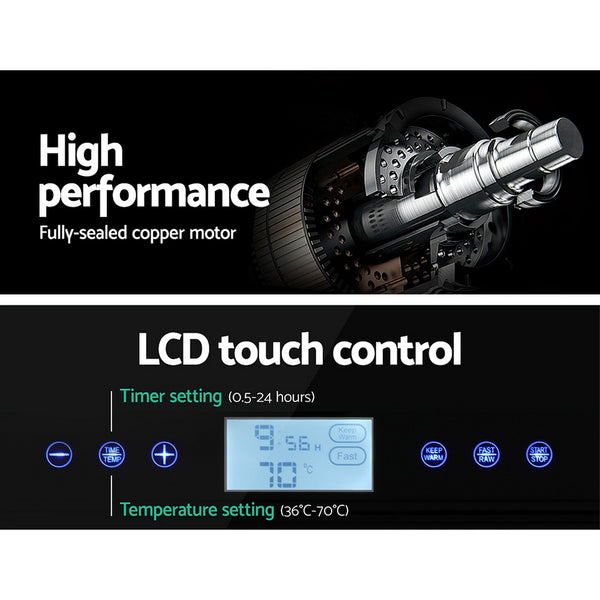 Devanti Food Dehydrators Stainless Steel Jerky Dehydrator Fruit Dryer 10 Trays freeshipping - Awezingly