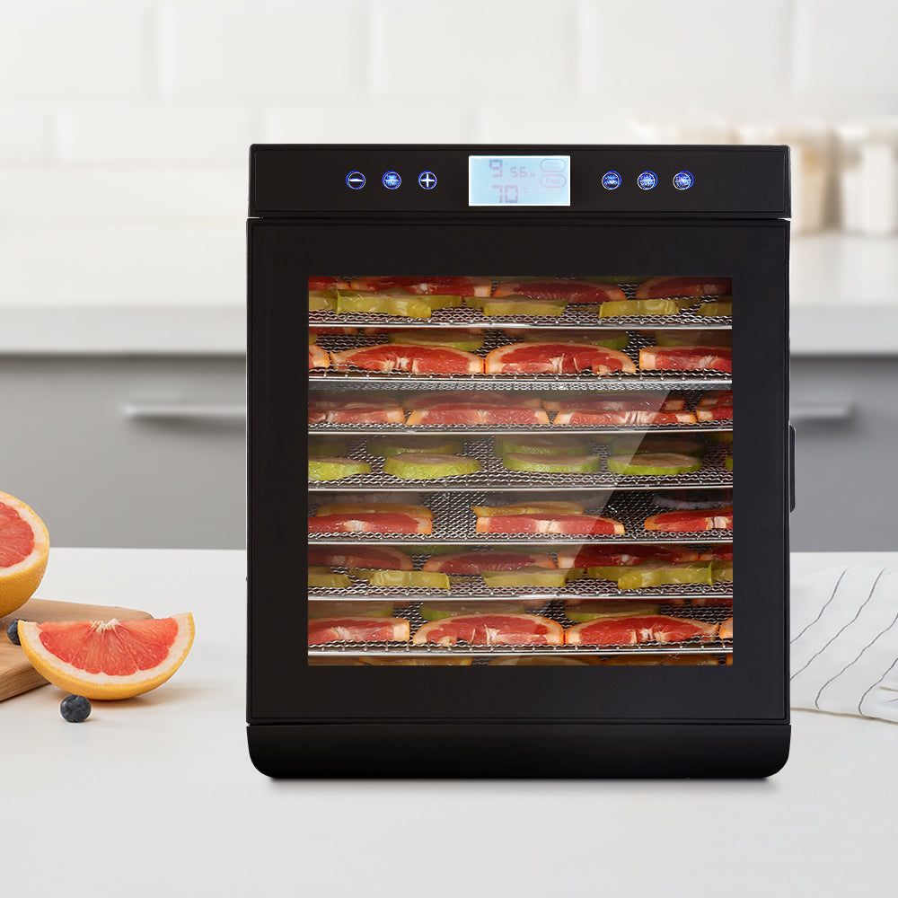Devanti Food Dehydrators Stainless Steel Jerky Dehydrator Fruit Dryer 10 Trays freeshipping - Awezingly